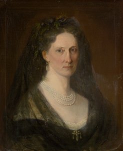 Portret van barones Hedviga Mednyánszká door Carl Martin Ebersberg